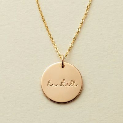 Faith based necklace - "let it be" "be still"