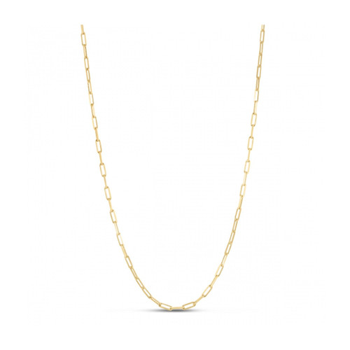 Sterling Silver Gold Plated Paperclip Chain (2.50 mm)