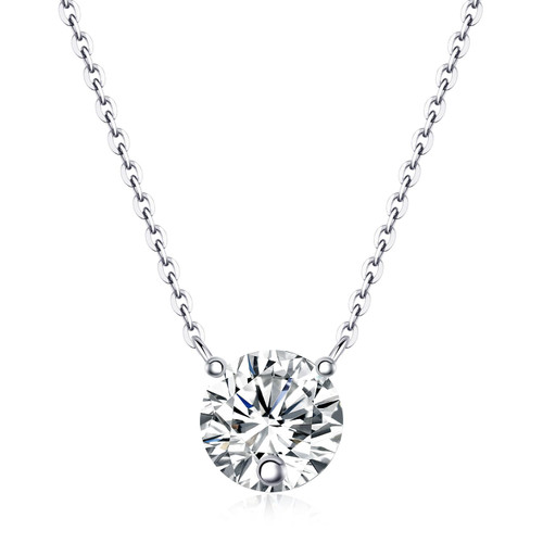 The Time Chain - A fashionable and popular jewelry necklace pendant set, featuring Monnes stone, made of 925 silver and plated with platinum diamonds