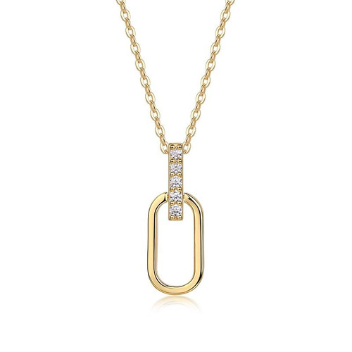 Light and Shadow Geometry - A fashionable and popular jewelry necklace pendant set, featuring Monisite gemstones, made of 925 silver and plated with platinum diamonds.