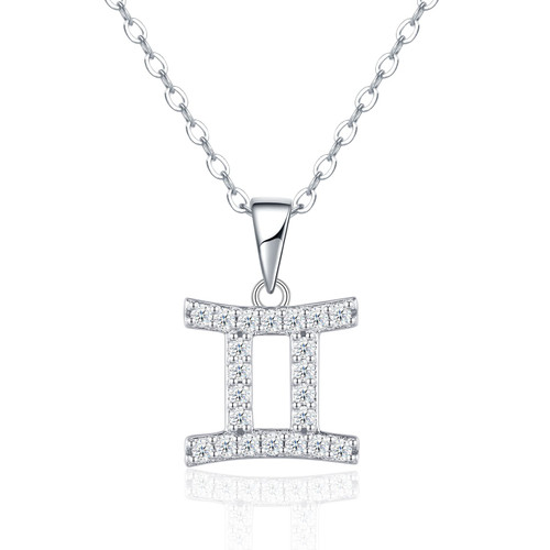 Twelve Zodiac Signs - A trendy and fashionable jewelry necklace pendant set, made of moissanite S925 sterling silver and platinum-plated diamonds