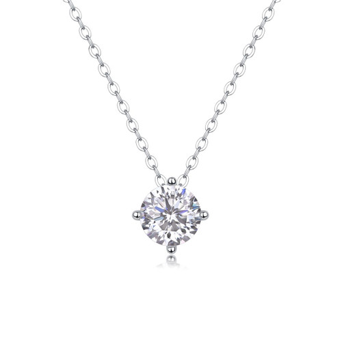 True Heart - A fashionable and popular jewelry necklace pendant set, featuring 1.7 rubies, made of 925 silver and plated with platinum and diamonds.