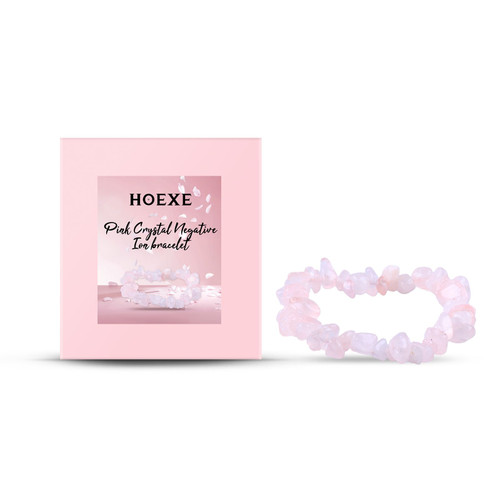 Hoexe Powder Crystal Bracelet Hand Decoration Clothing Accessories Pink Beads Personality Trend Match