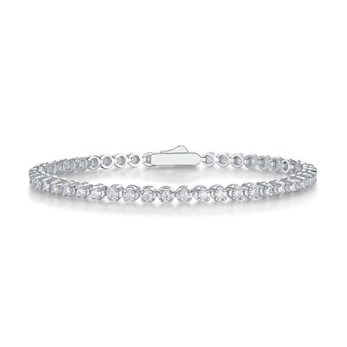 Starry Sky - Fashionable bracelet and Bangle jewelry set with Moissanite S925 sterling silver and Platinum-plated diamond