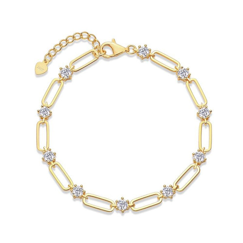 Light and Shadow Flower Chain - Made of morganite, 925 sterling silver and platinum-plated diamonds, it is a fashionable jewelry bracelet and a luxurious silver accessory.