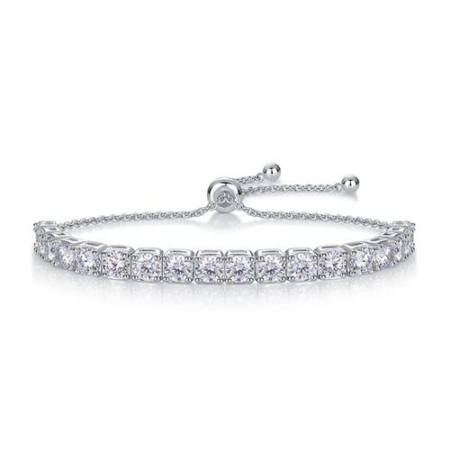 Star Fantasy - Made of morganite, 925 sterling silver and platinum-plated diamonds, it is a fashionable jewelry bracelet and a luxurious silver accessory.