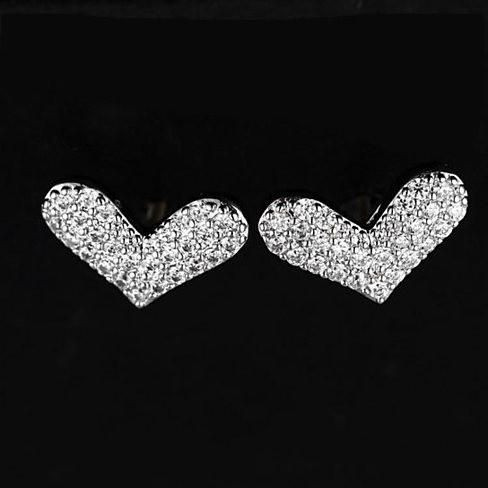 Heart Beats The Pave Heart Earrings