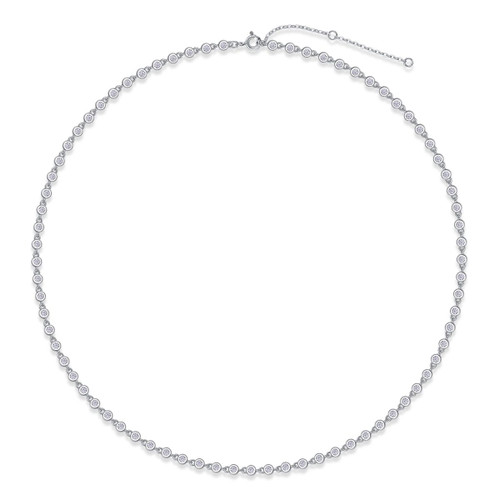 Round Center Verse - A fashionable and popular jewelry necklace pendant set, featuring Monnes stone, made of 925 silver and plated with platinum diamonds