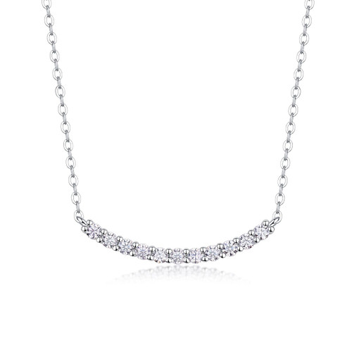 Relaxation - A fashionable and popular jewelry necklace pendant set, featuring Monnes stone, made of 925 silver and plated with platinum and diamonds.