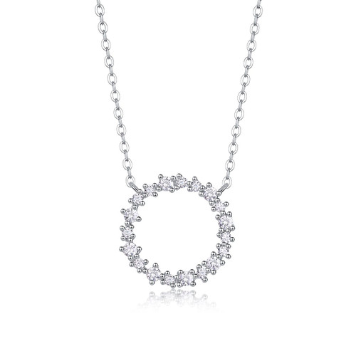 Birpo Necklace - A fashionable and popular jewelry necklace pendant set, featuring Monisite gemstones, made of 925 silver and plated with platinum diamonds.