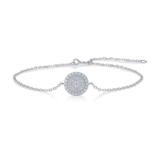 The Chain of Wealth - Made of moissanite, 925 sterling silver and platinum-plated diamonds, it is a fashionable jewelry bracelet and a luxurious silver accessory.