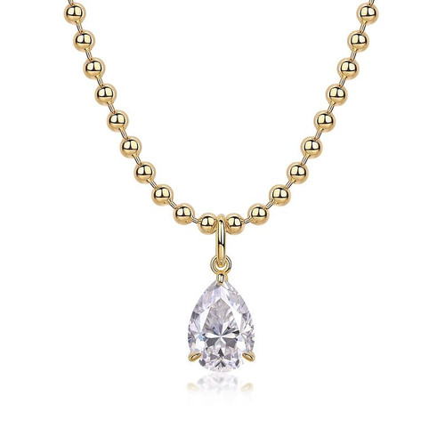 Wish Light - A fashionable and popular jewelry necklace pendant set, featuring Monnes stone, made of 925 silver and plated with platinum diamonds