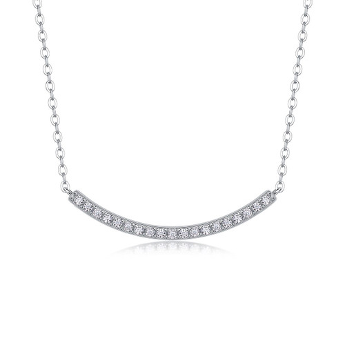 Joy - A fashionable and popular jewelry necklace pendant set, featuring Monnes stone, made of 925 silver and plated with platinum and diamonds.
