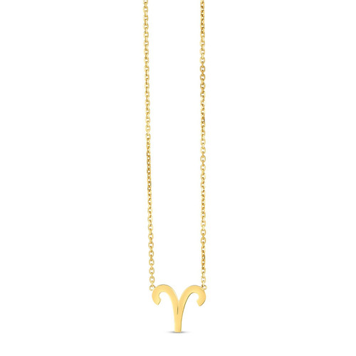 14K Yellow Gold Aries Necklace