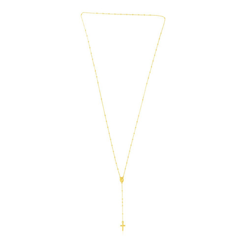 14k Yellow Gold Rosary Necklace