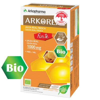 Arkoreal jalea real fresca bio 1000 mg 20 ampollas