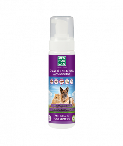 Menforsan champú espuma antiinsectos para perros