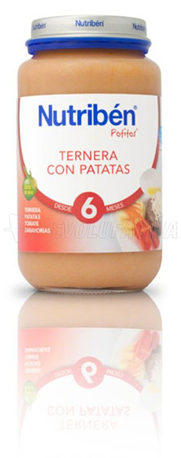 Nutriben potito ternera con patatas, 250 g