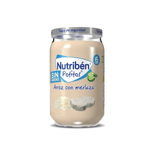 Nutribén Potito de arroz con merluza desde 6 meses 235 g