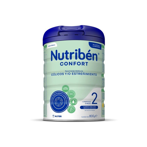 Nutribén Confort 2 leche de fórmula para cólicos y estreñimiento desde 6 meses 800 g