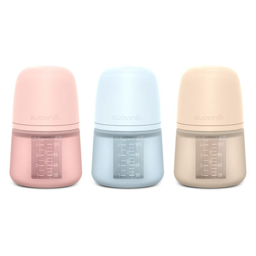 Suavinex biberón de silicona Colour Essence 120 ml tetina SX Pro flujo lento (s)