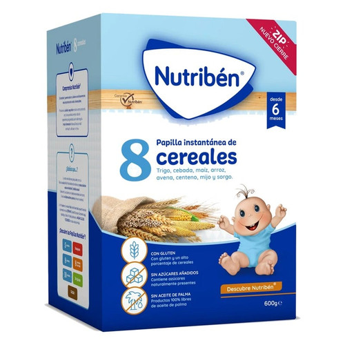 Nutribén 8 Cereales papilla instantánea desde 6 meses 600 g