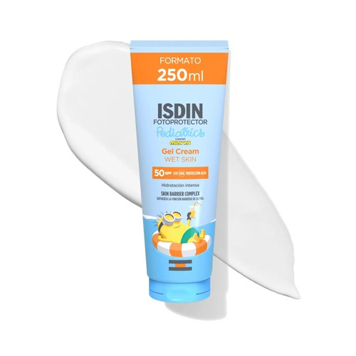 ISDIN Pediatrics Gel Cream Wet Skin SPF 50 protector solar infantil 250 ml