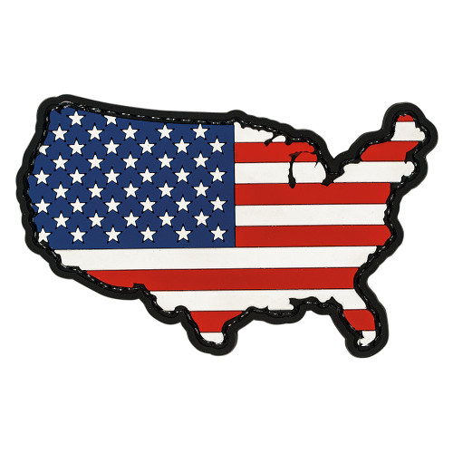 U.S.A. FLAG - RUBBER PATCH -  RED/WHITE/BLUE