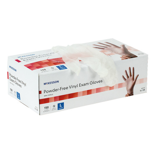 POWDER FREE VINYL EXAM GLOVES SIZE LARGE