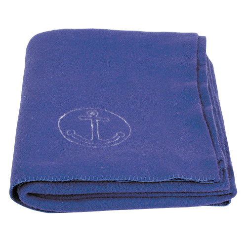 ITALIAN MILITARY SURPLUS NAVY SUBMARINER WOOL BLANKET GRADE #1 SOLID BLUE