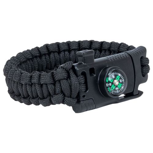 NYLON CORD SURVIVAL BRACELET WITH MINI KNIFE AND COMPASS