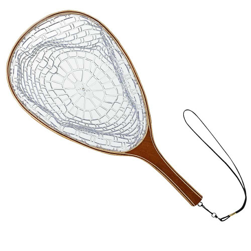 RUBBER FISH NET WITH WOOD HANDLE 23" LONG