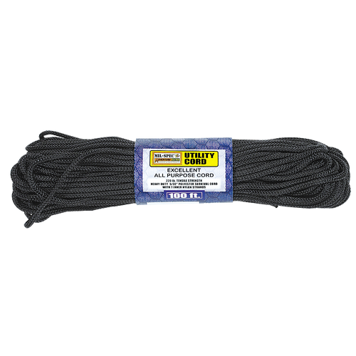 Utility Cord 100'  - Color Black 001