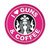I LOVE GUNS & COFFEE - RUBBER PATCH - (PINK)