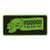 VOODOO RIBBON LOGO - RUBBER PATCH - HI-VIZ GREEN
