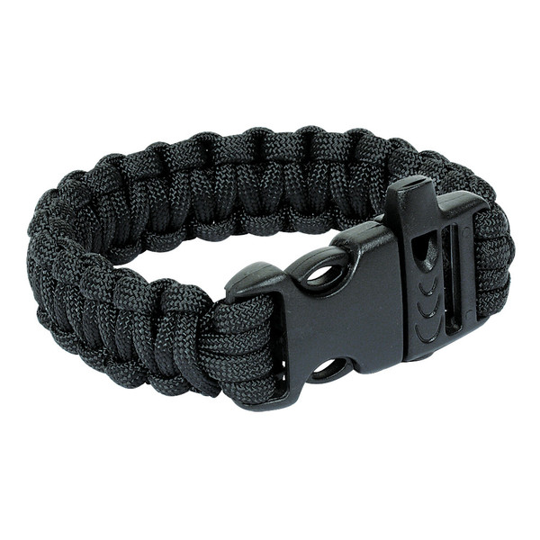 NYLON CORD SURVIVAL BRACELET WITH WHISTLE