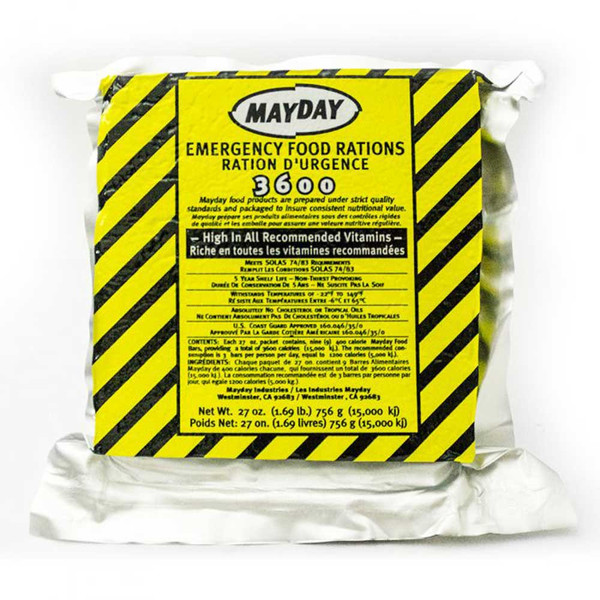 EMERGENCY HIGH ENERGY 3600 CALORIE CARBO FIBER BAR