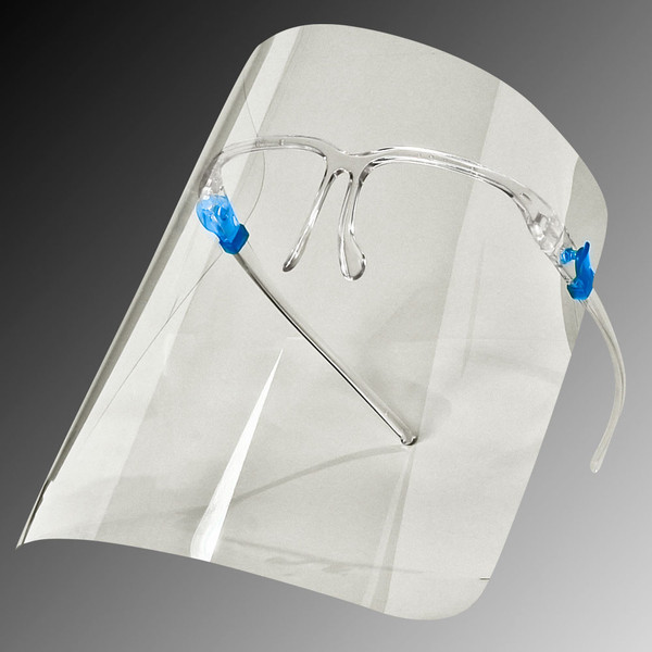 FACE AND EYE PROTECTIVE SHIELD TRANSPARENT 10 PACK
