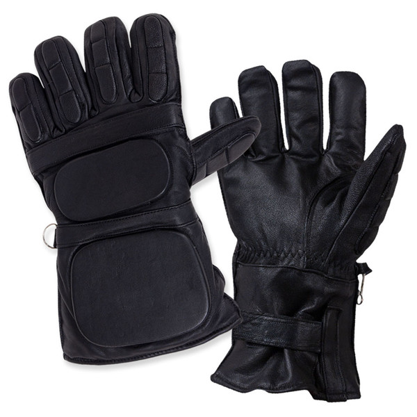 BELGIAN POLICE LEATHER RIOT GLOVES - SIZE LARGE