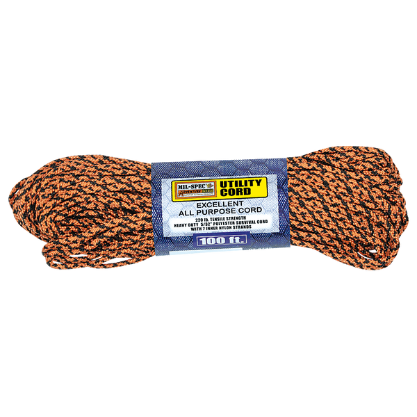 Utility Cord 100'  - Color Black and Orange 146