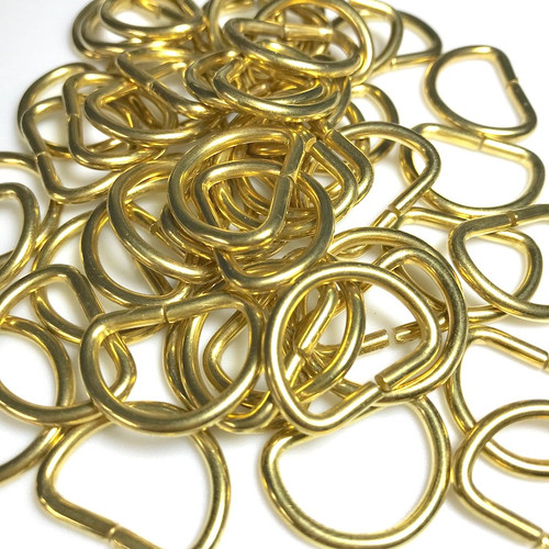 Metal D-Rings – Brass 12mm