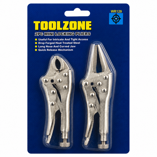2 Piece Mini Locking Plier Set | Heavy Duty Vice Grips