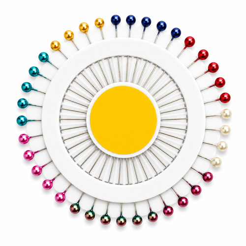 Multi coloured Pearl Head Pin Rosette – Decorative Pearl Corsage Pin for Floristry, Weddings & Crafts