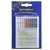 A mini credit card sized travel sewing kit. The kit contains 10 pre threaded needles with cottons in white, pale blue, pale pink, cream, grey, red, bottle green, royal blue, brown and black and other sewing kit essentials