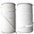 Image shows twoo 100-metre roll of 5mm-wide woven elastic tape in white side by side. The elastic has a fine, smooth texture and is wound neatly for storage. Suitable for dressmaking, knitwear, crochet, and craft projects.