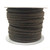 A roll of chocolate brown strong 4mm braided cotton lacing cord, natural finish, shown coiled neatly on a 30 meter roll.