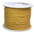 A roll of mustard gold strong 4mm braided cotton lacing cord, natural finish, shown coiled neatly on a 30 meter roll.