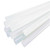 A close-up of multiple transparent hot melt glue sticks grouped together in a neat stack against a plain white background.