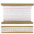 A reel of 33mm pink and white flat lace trim featuring an open spot pattern with a decorative scalloped edge, designed for sewing, dressmaking, and craft projects.