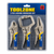 3 Piece Locking Wrench Plier Set – Heavy Duty Adjustable Locking Pliers with Curved Jaws